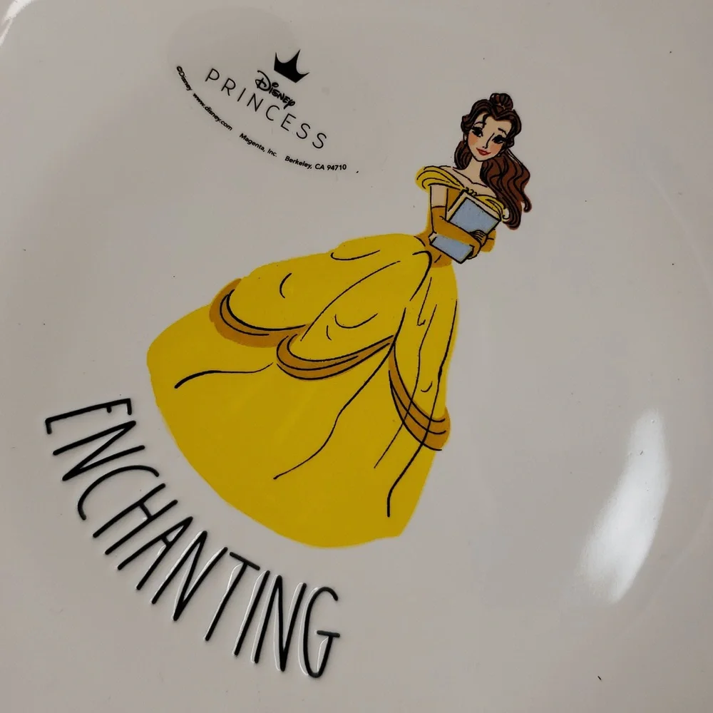 Rae Dunn Enchanting Princess Plate‎ - Yellow and White